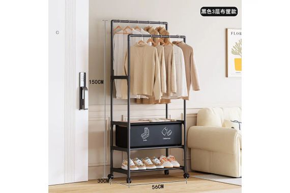 Стійка-вішалка на колесах для речей та взуття (YH9918-3A) | Зображення 5