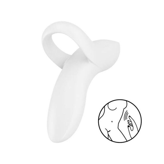 Вібратор на палець Satisfyer Bold Lover White, гнучкий Sex Aura