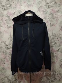 Худі чоловічий темно - синій осінній весняний толстовка світшот анорак футер двонитка 48