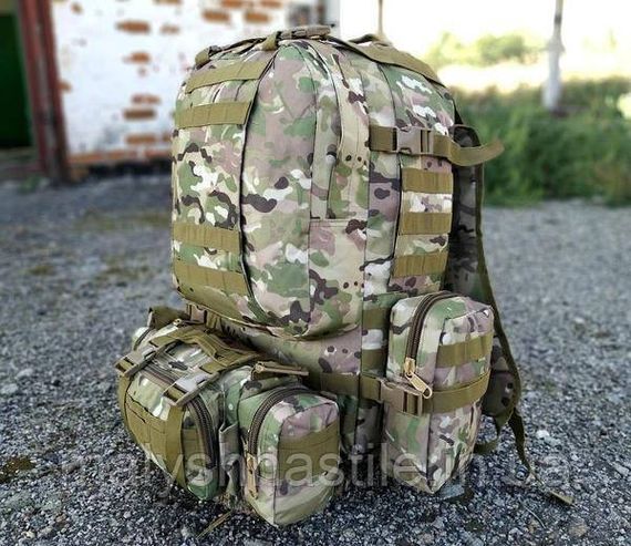 Військово-тактичний рюкзак Molle Assault 55 L+ 3 органайзери, мультикам | Зображення 1