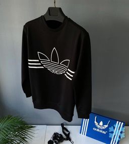 Світшот зима/осінь фліс Adidas колір чорний