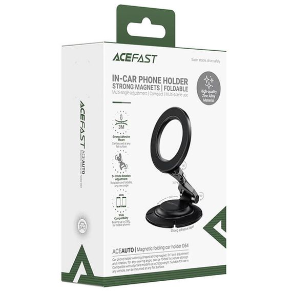 Автодержатель Acefast D64 Magnetic Wireless Black | Зображення 4