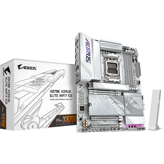 Материнская плата GIGABYTE X870E AORUS ELITE WIFI7 ICE (X870E A ELITE WIFI7 ICE) | Зображення 4
