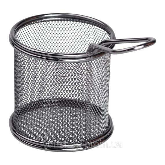 Кошик сервірувальний для картоплі фрі та снеків 9×9×9 см Черная HP-19-5-B | Зображення 2