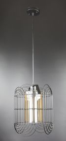 Люстра підвісна LOFT на 1 лампочку 26704 Чорний 40-130х25х25 см.