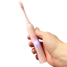 Зубная щетка электрическая 4 насадки SONIC TOOTHBRUSH X-3 Розовая