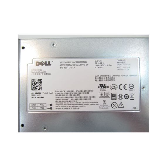 Блок живлення Dell 600W H600E-S0, PS-3601-2D-LF T307M REF (# GV5NH/REF #) | Зображення 1