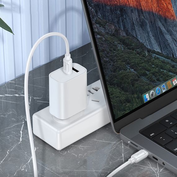 Дата кабель Hoco X115 Surpass Type-C to Type-C 240W (1m) White | Зображення 4