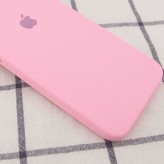 Чохол Silicone Case Square Full Camera Protective (AA) для Apple iPhone 6/6s (4.7") Рожевий / Light pink | Зображення 1