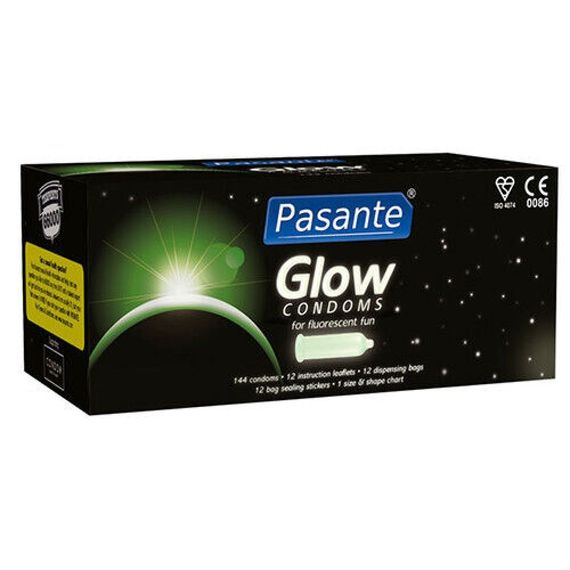 Презервативы светящиеся в темноте , Pasante Glow Condoms ,53 мм (цена за 6 штук) sexstyle | Зображення 3