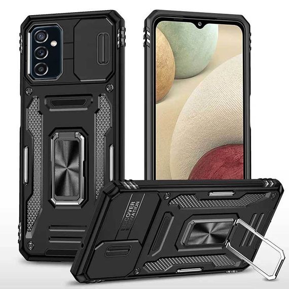 Ударостійкий чохол Camshield Army Ring для Samsung Galaxy A54 5G Силікон, Чорний / Black