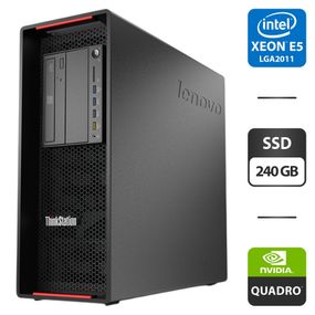 Робоча станція Lenovo ThinkStation P500 Tower / Intel Xeon E5-2683 v3 (14 (28) ядер по 2.0 - 3.0 GHz) / 64 GB DDR4 / 240 GB SSD / nVidia Quadro K2200, 4 GB GDDR5, 128-bit / DVD-ROM б/в