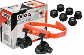 Лупа на голову підсвітка 2 LED кратність х10, х15, х20, х25 YATO Польща YT-73840