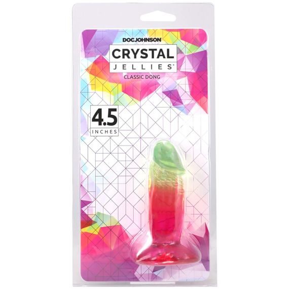 Дилдо Doc Johnson Crystal Jellies - 4.5 Inch Classic Dong - Rainbow Sex Aura | Зображення 4