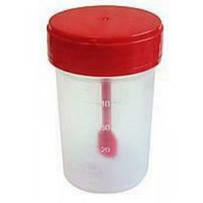 Ёмкость для сбора кала 30 мл ,с ложкой-шпателем стерильная "ALEXPHARM"