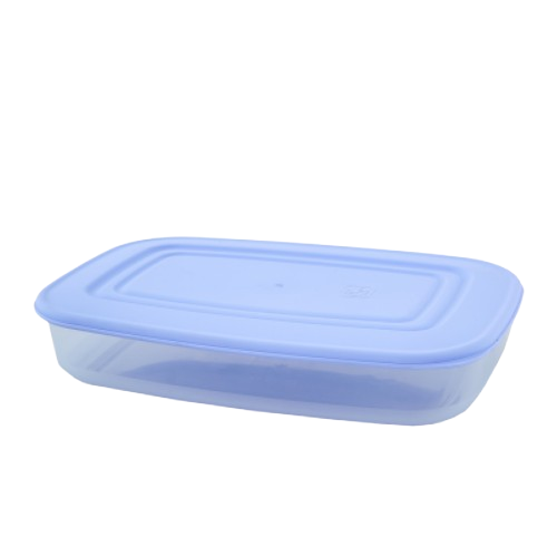Контейнер для харчових продуктів 1,5л прямокутний прозорий/бузковий Алеана