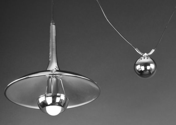 Люстра підвісна на 1 лампочку 27165 Хром 40-150х30х30 см. | Зображення 2