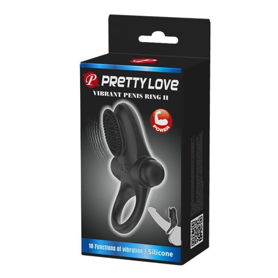 Эрекционное кольцо - Pretty Love Vibrant Penis Ring II Black sexstyle | Зображення 1