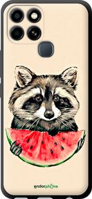 Чохол на Infinix Smart 6 Єнотик з кавуном "4605b-2758-2448"