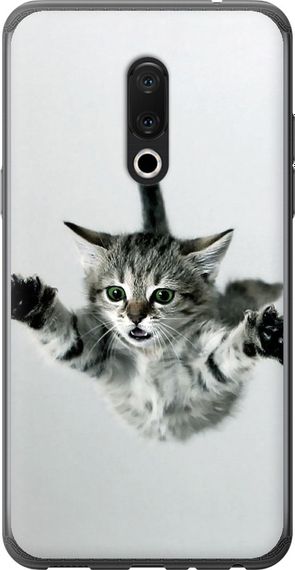 Чехол на Meizu 15 Plus Летящий котёнок "2322u-1473-17620"
