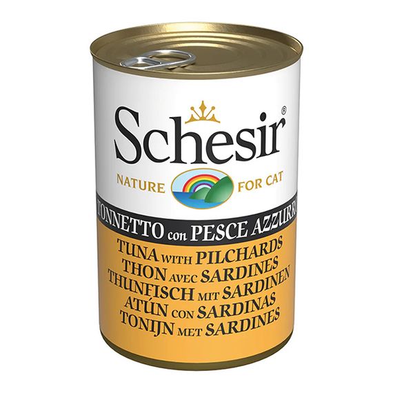 Schesir Tuna with Pilchards вологий корм з тунцем та сардиною для котів 140 гр