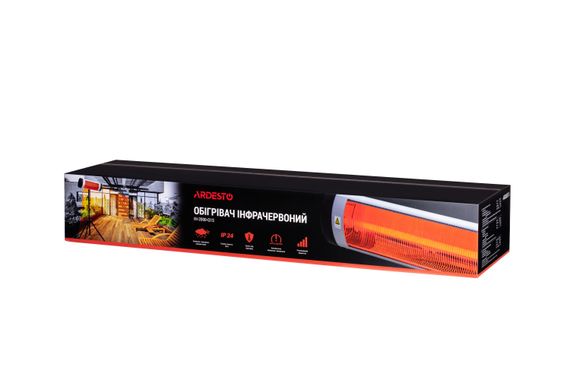 Інфрачервоний обігрівач Ardesto 2,0 кВт, площа обігріву 20 кв.м., сріблястий (IH-2000-Q1S) | Зображення 1