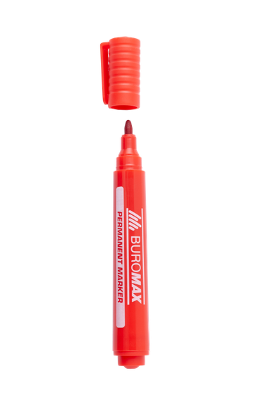 Маркер водостійкий BUROMAX BM.8700-05 JOBMAX 2-4 мм червоний (6163)