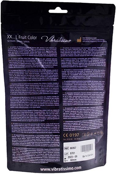 Презервативи - Vibratissimo XX ... L Fruit Color, 60 мм, 50 шт. | Зображення 1