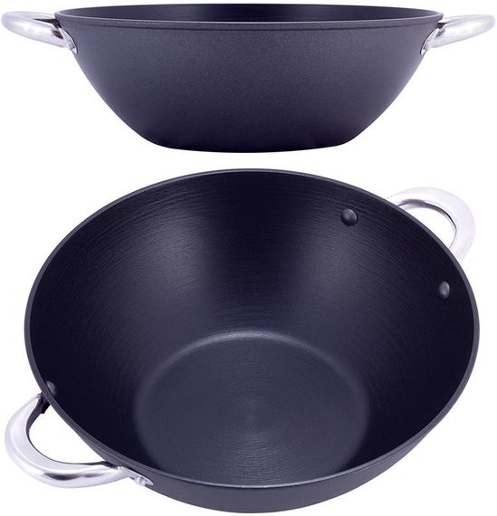 Казан чавунний "Wok" 4.5л, з антипригарним покриттям і аромо-кришкою | Зображення 1