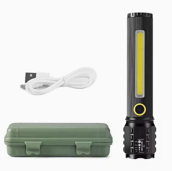 Ручний ліхтар із боковим підсвічуванням BL C63 COB+USB Charge ∙ Ліхтарик ручний BL-C63 COB із USB-зарядкою | Зображення 1