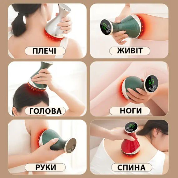 Массажер согревающий Massage instrument LY-812 с электростимуляцией вибромассажем 25 режимов | Зображення 3