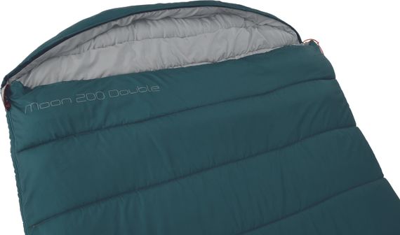 Спальний мішок одіяло с капюшоном Easy Camp Moon 200 Double/+5°C Teal Left/Right Похідний спальний мішок | Зображення 2