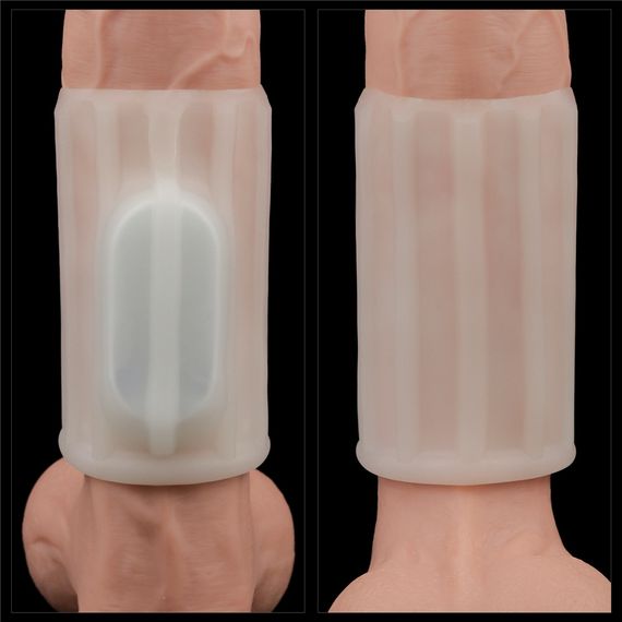 Насадка на член - Vibrating Ridge Knights Ring White sexstyle | Зображення 8