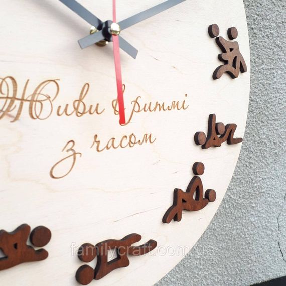 Настенные деревянные часы с бесшумным механизмом | Зображення 2