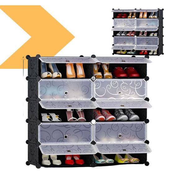 Пластикова шафа-органайзер для взуття на 10 секцій, 95х93х37см, XPRO MP A2-5 (234574626_1318) | Зображення 7