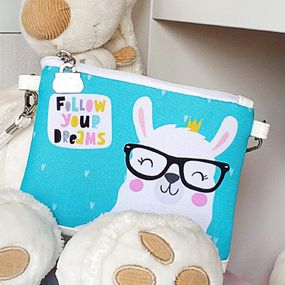 Сумка для девочки Little fairy Follow your dreams лама в очках (SF_20M004_WH)