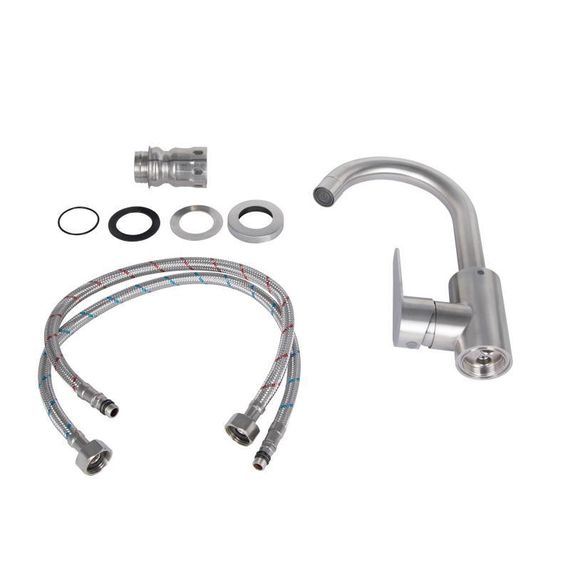 Смеситель для кухни Lidz Vida 015F2 (k35) LDVID015F2NKS43353 Nickel | Зображення 2