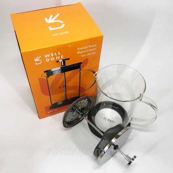 Френч-пресс вместительный Well, Ручной френч прес для чая, Эксклюзивные заварочные чайники XN-77 | Зображення 1