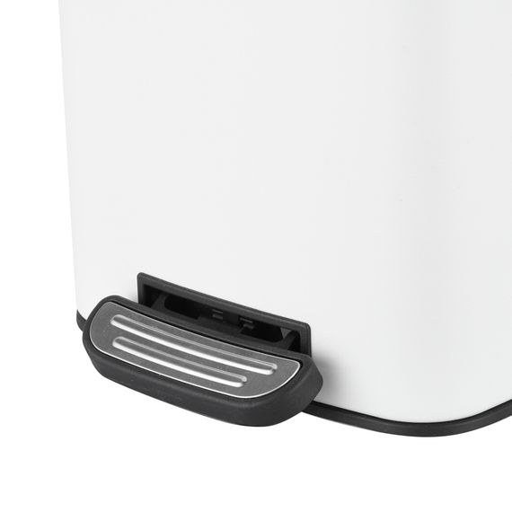 Відро для сміття з плавним закриттям квадратне ZERIX KUBIX-TC0106 WHITE 6 л (колір білий) (ZX6109) | Зображення 3
