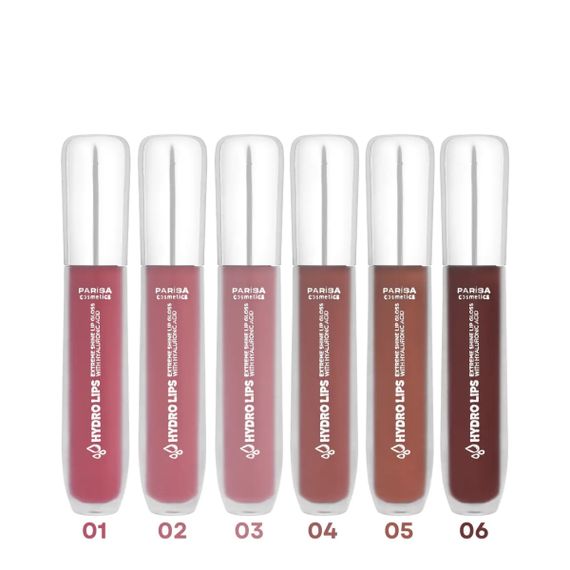 Зволожувальний блиск для губ Parisa Cosmetics Hydro Lips 04 Темно-бежевий | Зображення 3