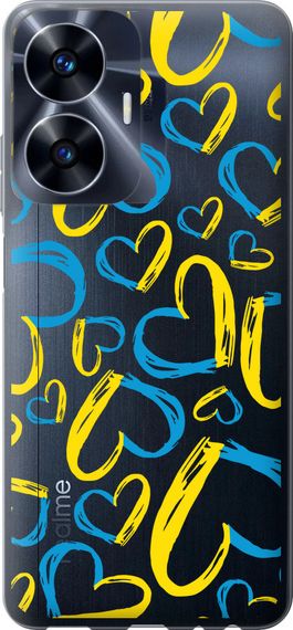 Чехол на Realme C55 Сердца UA "5292u-2992-17620"