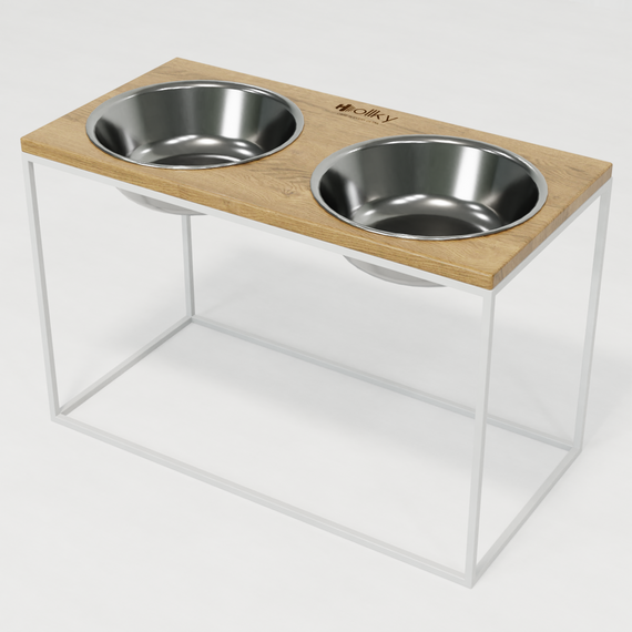 Миски на підставці для дуже великих собак Hollky Base XXL40 (2 × 2,8 л) BXXL40-643240-WHNT