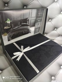 Постільна білизна Fiesta Stella siyah Жаккард Бавовна Євро розмір (4 наволочки)