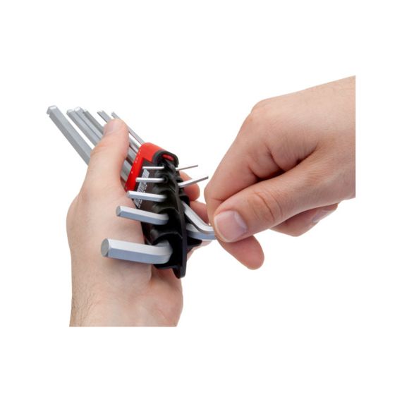 Набір ключів Г-подібних HEX з кулькою, 9 шт., ZEBRA | Зображення 3