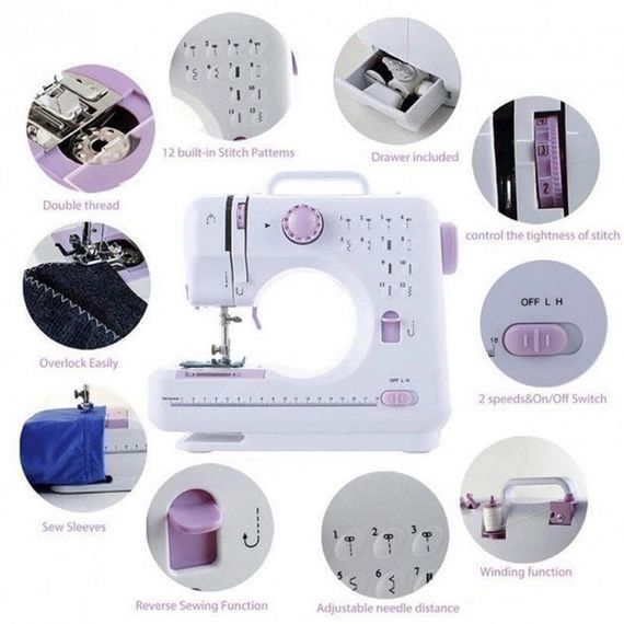 Домашня портативна швейна машинка, Швейна машинка міні, Ігрова швейна машина | Зображення 4
