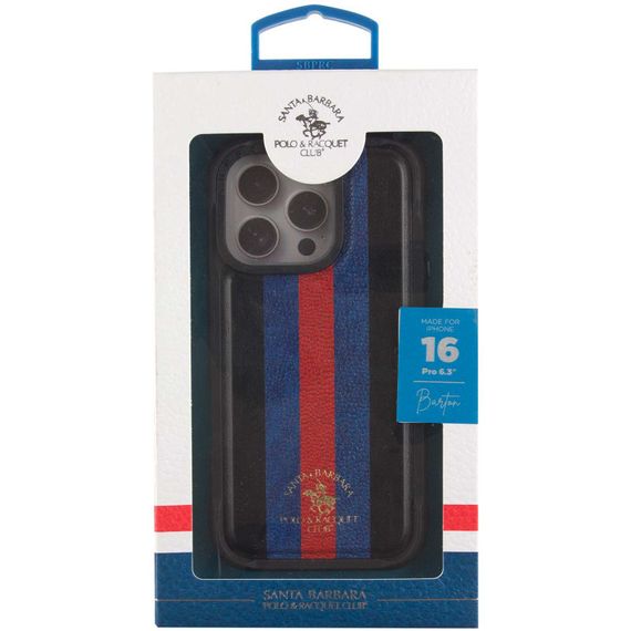 Шкіряний чохол Polo Santa Barbara Barton для Apple iPhone 16 Pro (6.3") Black / Navy | Зображення 3