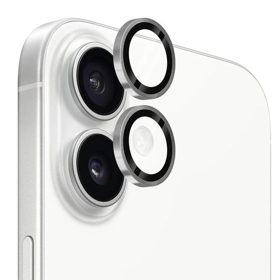 Защитное стекло Metal Classic на камеру (в упак.) для Apple iPhone 17 (6.3") Серебряный / Silver | Зображення 5