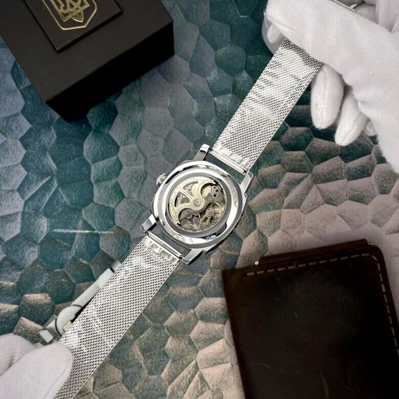 Чоловічий годинник Awarder 021-3D Де би не був Silver-White Mesh | Зображення 4