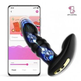 Смарт вибратор-пульсатор Fun Town Jive Black, имитация фрикций sexstyle