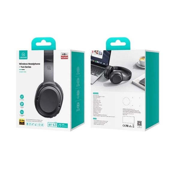 Бездротові навушники Usams USAMS-YG23 Wireless Headphone-Yun Series black | Зображення 5